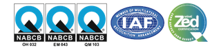 NABCB and IAF accreditation partner logos for Nustar Certifications